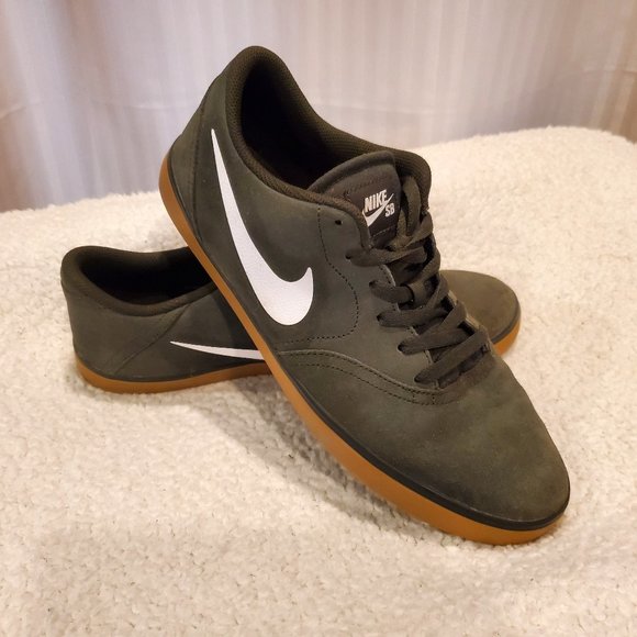 Nike Other - Nike Mens SB Check Suede Green Black Shoes